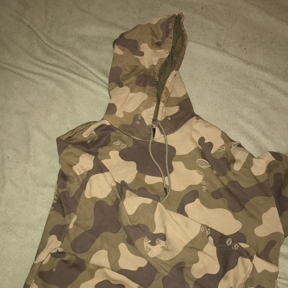 PacSun Other - Pacsun Camo Ripped Style Hoodie -Large